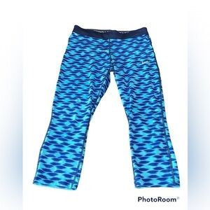 NIKE Dry Fit blue capri length leggings